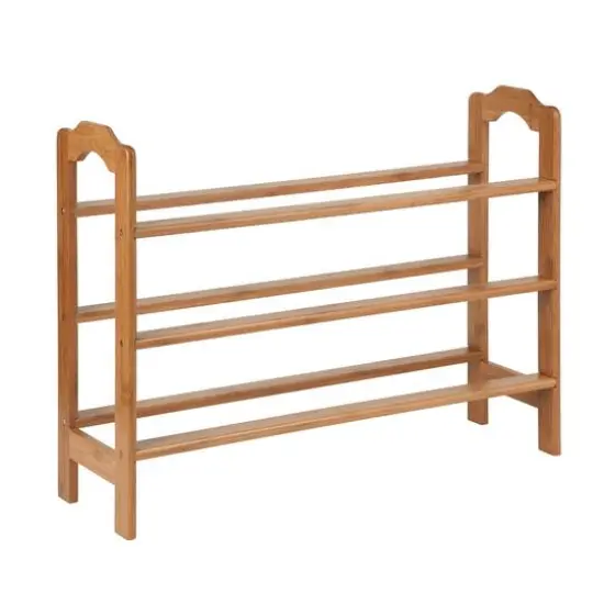 Honey Can Do 3-Shelf Bamboo Shoe Rack {3}