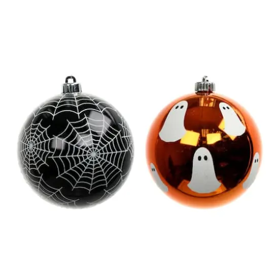 6" Ghost & Spiderweb Ball Ornament Set by Ashland&reg; {3}