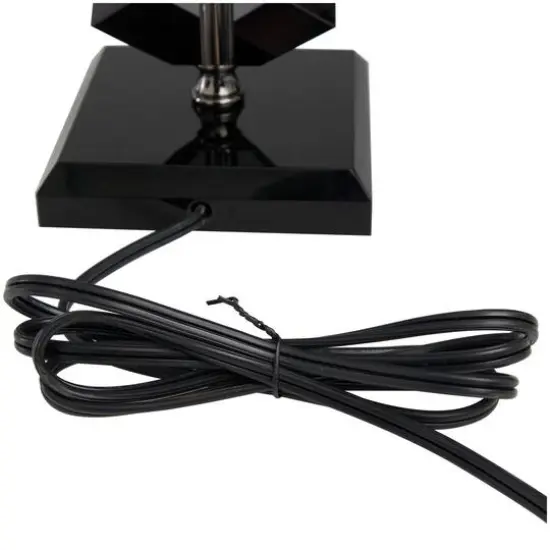 Black Crystal Geometric Diamond Inspired Table Lamp {4}