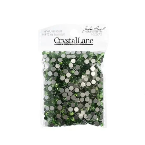 John Bead Crystal Lane SS20 Round Flatback Czech Crystals, 1,440ct. Peridot {4}
