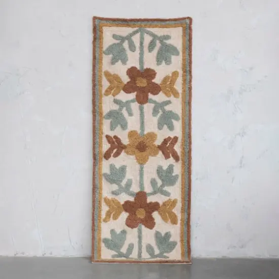 Hello Honey&reg; 5ft. Cotton Tufted Floor Runner with Flowers {4}