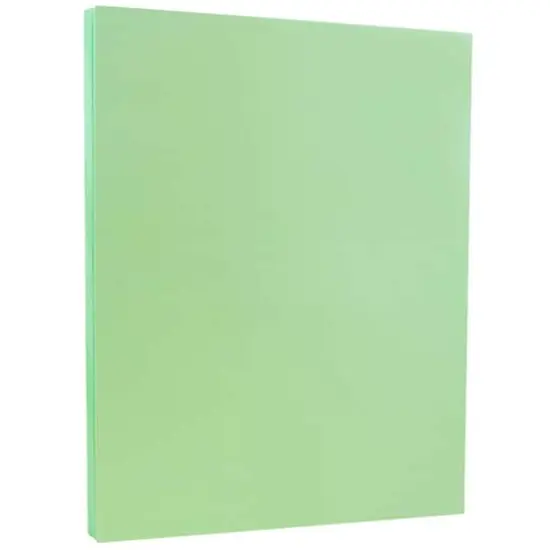 JAM Paper 8.5'' x 11'' 67lb. Vellum Bristol Cardstock, 50 Sheets Green {1}