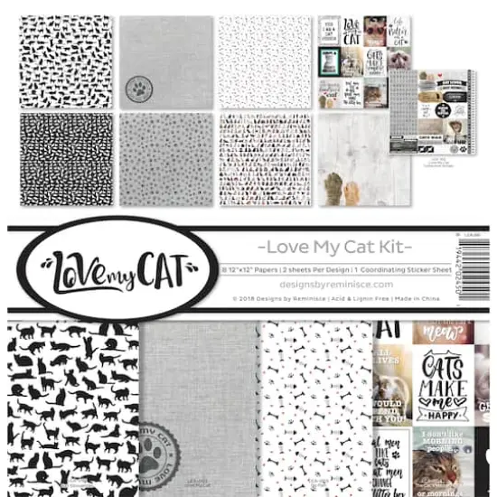Reminisce Collection Kit 12"X12"-Love My Cat {1}