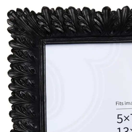 Glitzhome&reg; 5" x 7" Black Scoop abletop Picture Frame {9}