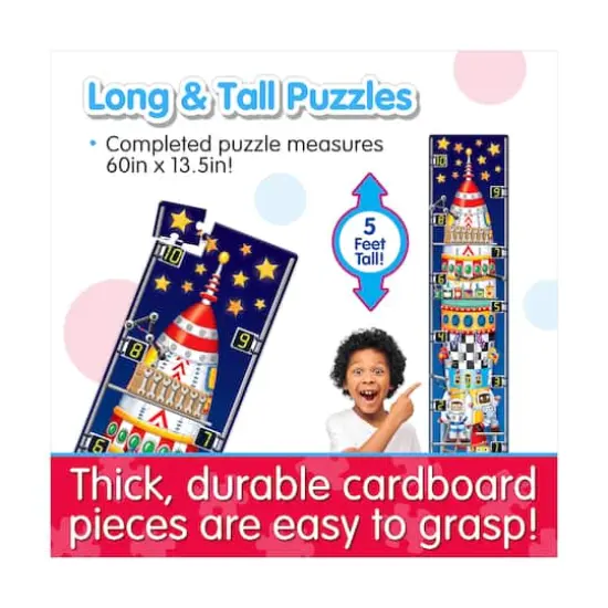 Long & Tall Puzzle - 123 Rocket Ship: 50+ Pcs {6}