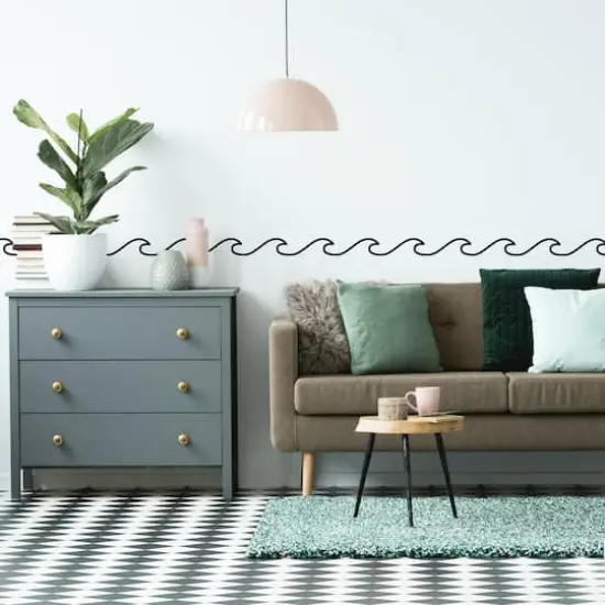 RoomMates Simplistic Waves Peel & Stick Wall Decals {3}