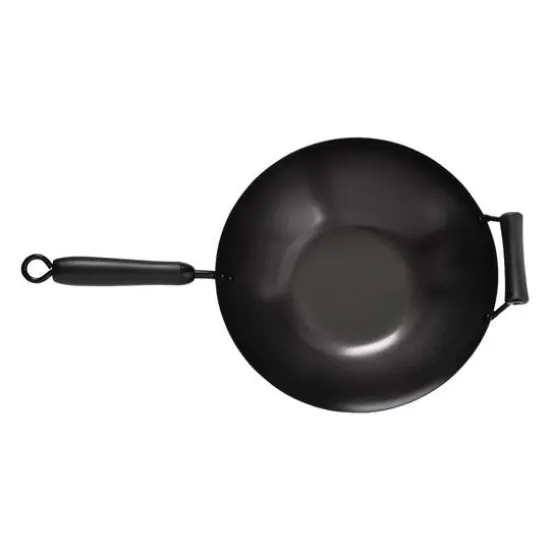 Joyce Chen 14" Carbon Steel Nonstick Wok Set with Lid and Bakelite Handles {7}