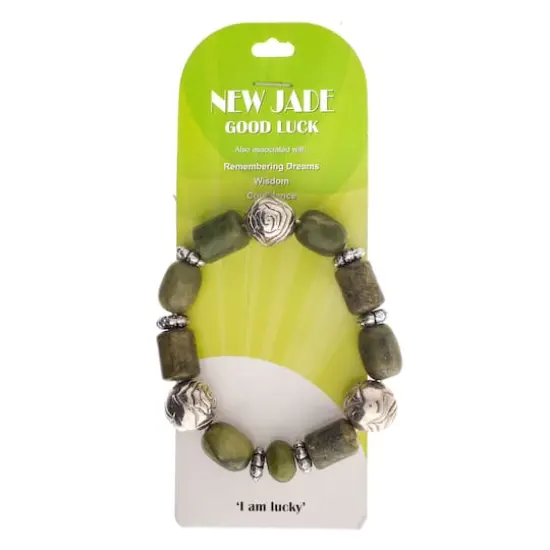 John Bead New Jade No.85 Natural Stone Stretch Bracelet {5}