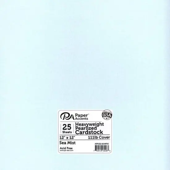 PA Paper&trade; Accents Pearlized 12" x 12" 111lb. Cardstock, 25 Sheets Ice Silver {2}