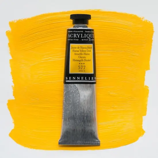 Sennelier Extra Fine Artists' Acrylic Paint, 60mL 577 Hansa Yellow Dark {4}