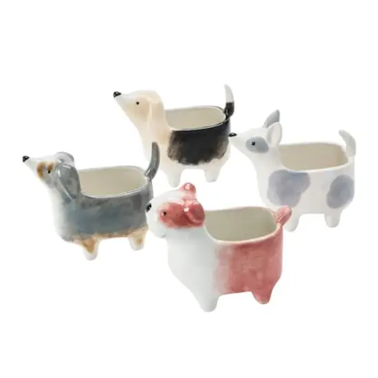 Hello Honey&reg; Dolomite Dog Planter Set {5}