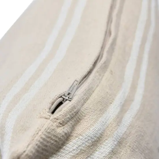 Hello Honey&reg; 20" Square Interwoven Double-Striped Cotton Pillow Cover {3}