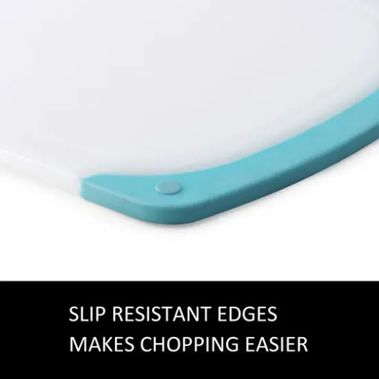 Farberware Non-Slip Plastic Cutting Board Set Aqua {6}