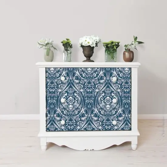 NuWallpaper Bohemian Damask Indigo Peel & Stick Wallpaper {4}