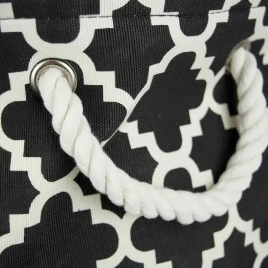 DII&reg; Large Round Polyester Lattice Bin Black {5}