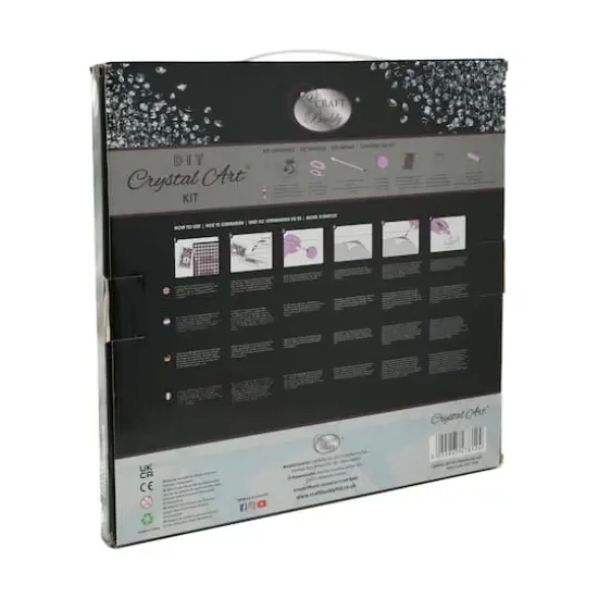 D.I.Y Crystal Art Medium Framed Kit - Howling Wolves {3}