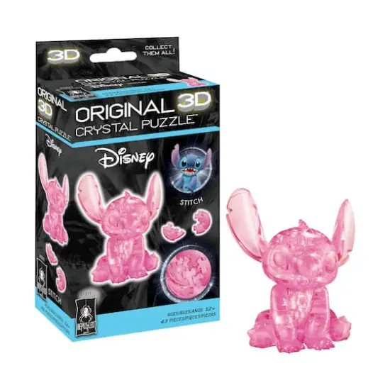 3D Crystal Puzzle - Disney Stitch (Pink): 43 Pcs {3}