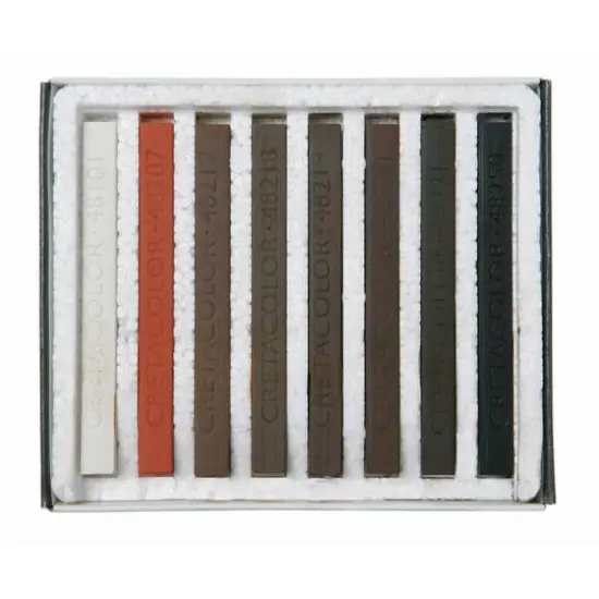 Cretacolor&reg; 8 Color Sanguine Brown Hard Pastel Set {1}