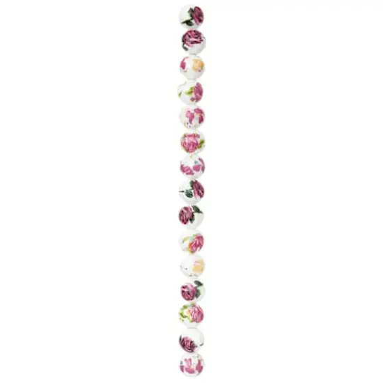 Ceramic Floral Round Beads, 12mm by Bead Landing&trade; {4}