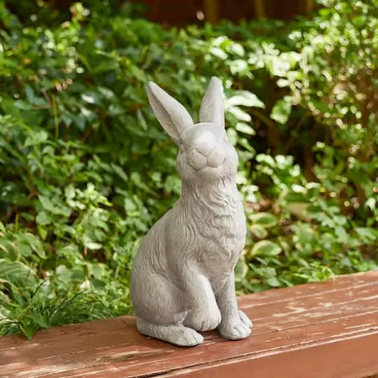 Glitzhome&reg; 18" MGO Sitting Rabbit Garden Statue {5}