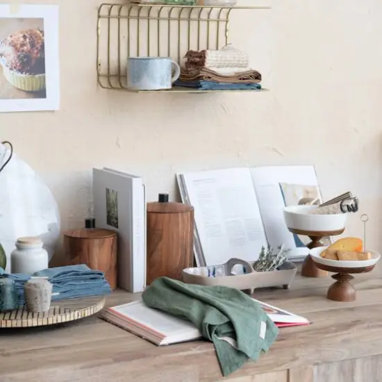 Hello Honey&reg; 11.5" Multicolor Abstract Line Stoneware Server {6}