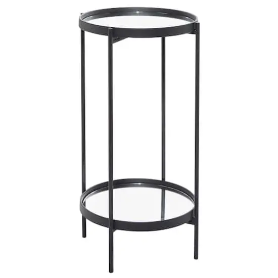 15" Black Contemporary Accent Table {1}
