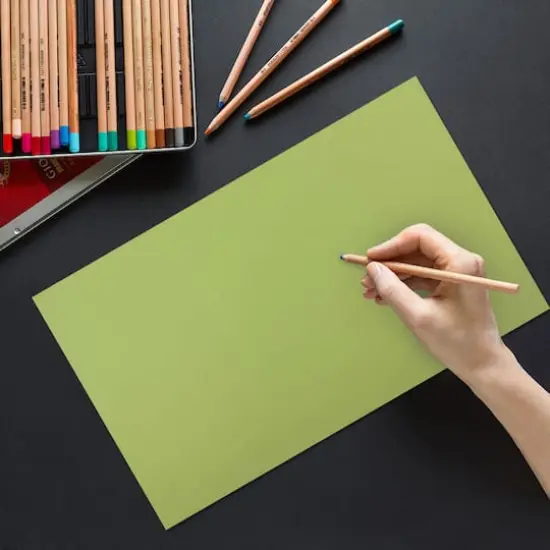 JAM Paper 8.5" x 14" 80lb. Matte Cover Cardstock Pack, 50 Sheets Olive Green {4}