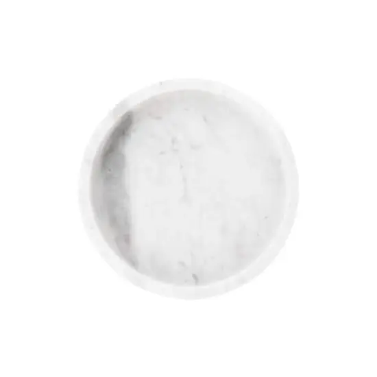 Hello Honey&reg; 8" Carved Marble Tray White {5}