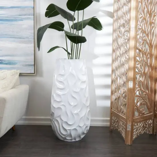 3ft. White Wave Textured Vase {8}