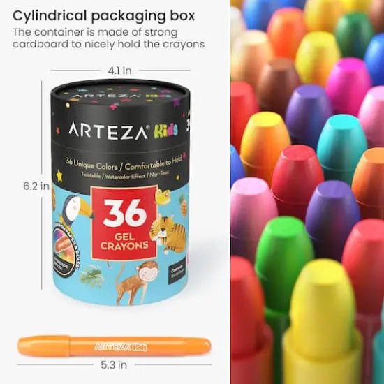 Arteza&reg; Kids Gel Crayons, 36 ct {5}