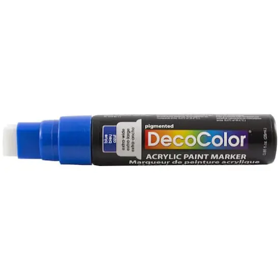 DecoColor&reg; Jumbo Point Acrylic Paint Marker Blue {4}