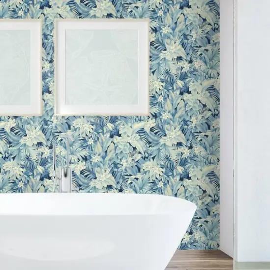 Tommy Bahama Umbrella Palm Peel & Stick Wallpaper Lapis {3}