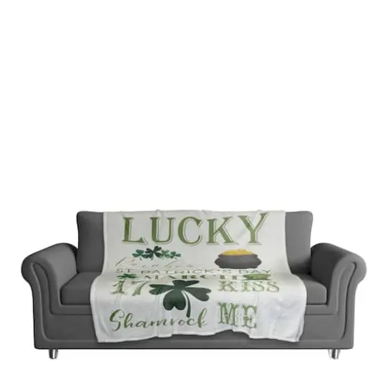 St/ Patrick's Day Words 50" x 60" Coral Fleece Blanket {4}