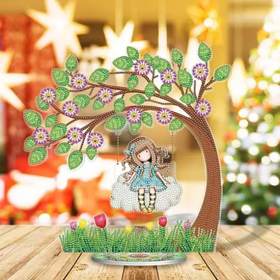 Sparkly Selections Girl on Swing 3D Table Decoration Diamond Painting {1}
