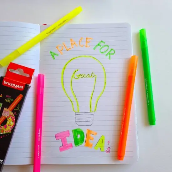 Bruynzeel Neon Colors 4 Slim Highlighter Set {5}