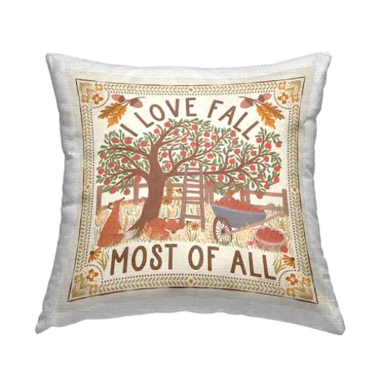 Stupell Industries Love Fall Scenery Outdoor Printed Pillow {1}