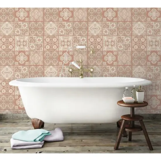 RoomMates Marrakesh Tile Peel & Stick Wallpaper Clay/Gray {5}