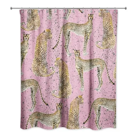 Cheetah Shower Curtain Pink {3}