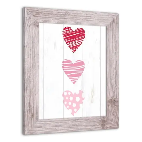 Tri Hearts Western White Framed Print {3}