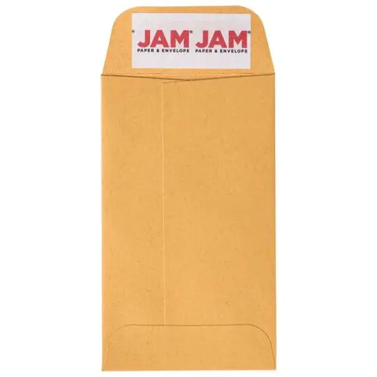 JAM Paper Brown Kraft Manila #4 Coin Business Commercial Envelopes with Peel & Seal Closure {1}
