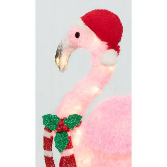 2.5ft. Plush Flamingo Sculpture {5}