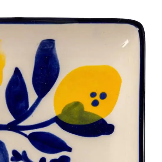 Hello Honey&reg; Blue & Yellow Lemon Stoneware Plate, 12ct. {11}