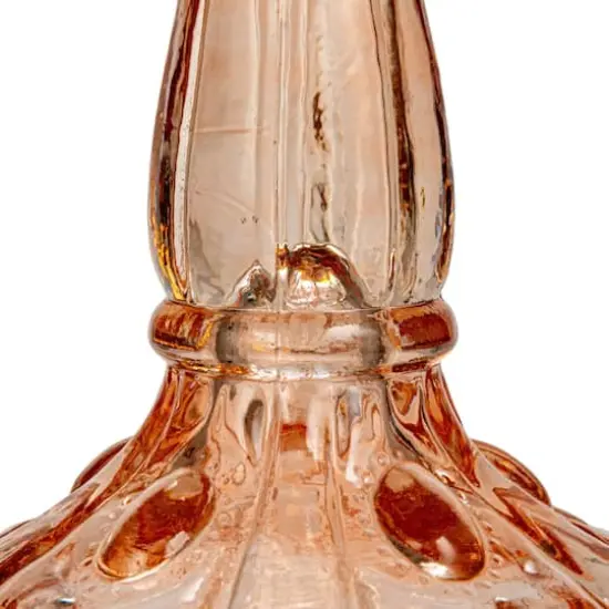 Hello Honey&reg; 9.5" Amber Reclaimed Glass Taper Candle Holder {7}