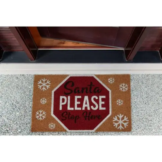 DII&reg; Santa Please Stop Sign Doormat {8}
