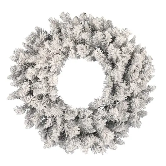 36" Frosted Silver Artificial Christmas Wreath {1}
