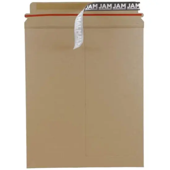 JAM Paper 11" x 13.5" Flat Photo Mailer Peel & Seal Closure Envelopes, 6ct. Brown Kraft {4}