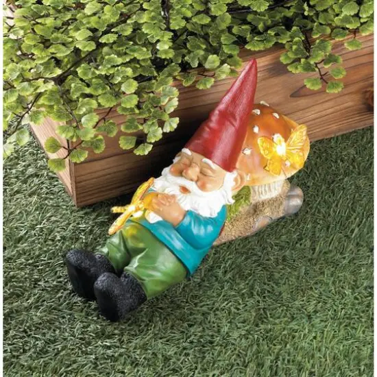 8" Solar-Powered Sleepy Gnome {4}