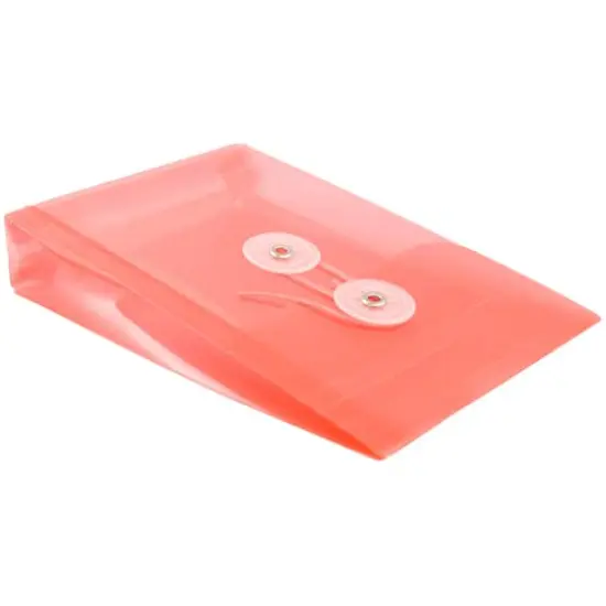 JAM Paper 4.25" x 6.25" Plastic Button & String Tie Closure Envelopes, 12ct. Red {5}