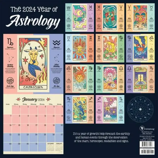 TF Publishing 2024 Year of Astrology Wall Calendar {3}