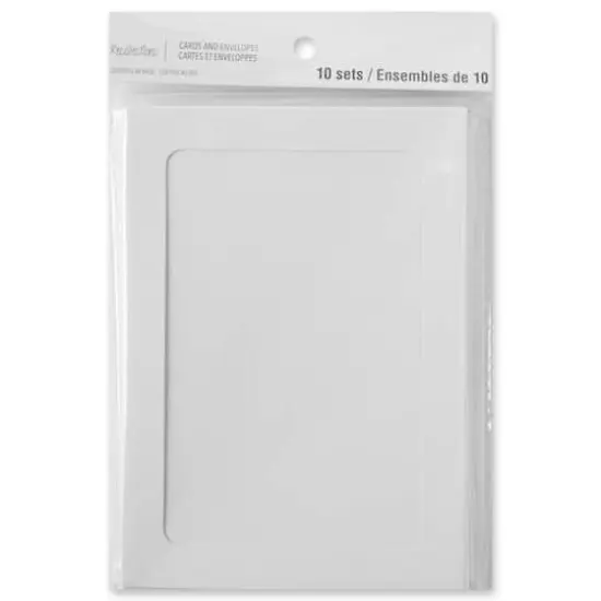 White Frame Cards & Envelopes by Recollections&trade;, 5" x 7" {5}